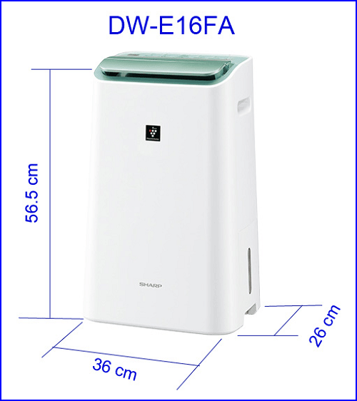 Sharp DW-E16FA-W sở hữu thiết kế gọn gàng